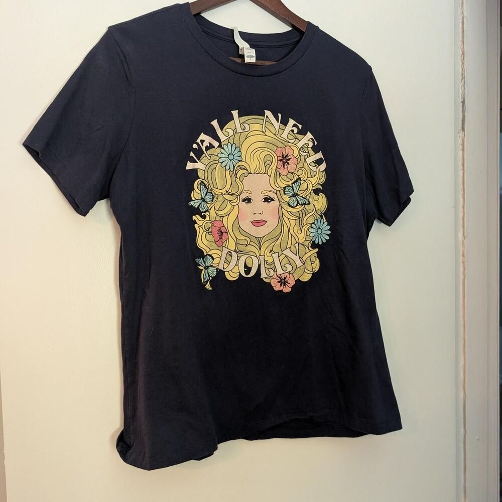 Dolly Parton Graphic Women's Navy Blue T-shirt